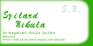 szilard mikula business card